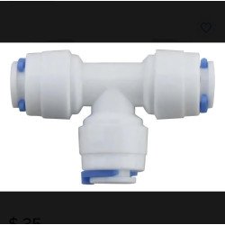 Cople T de 1/4 para ósmosis